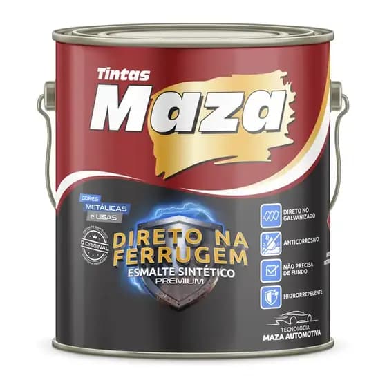 Esmalte Direto na Ferrugem Preto 3,6 L