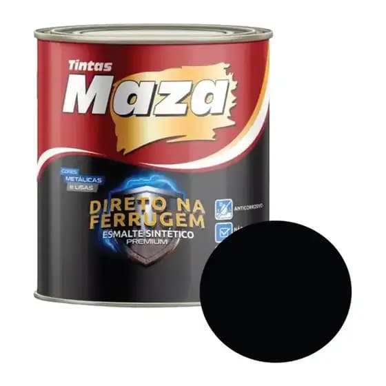 Esmalte Direto na Ferrugem Preto Fosco 3,6 L